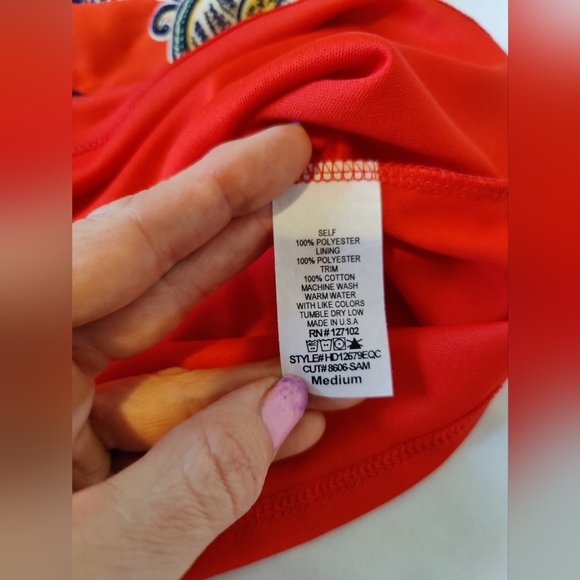 NWT Francesca's Collection Adorable "Mya'n Bohemian Midi Dress (Medium) 🧡🤍🩵🧡 - Picture 15 of 16